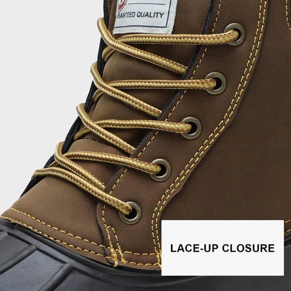 Aleader Men’s Brown Waterproof, Insulated Duck Boots (Size: 9) - Picture 6 of 16